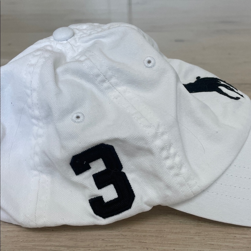 Polo Ralph Lauren Big Pony Chino White Baseball Cap UNISEX - Picture 2 of 6